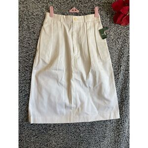 Hunt Club Women's Vintage Pleated White Skirt Size 9 Knee Length